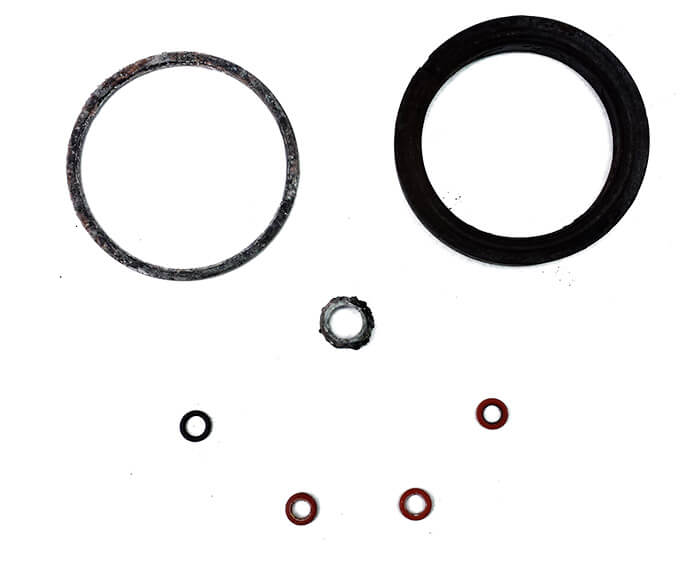 Used gaskets worn parts